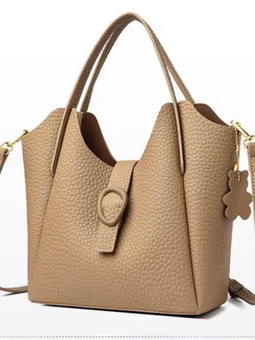 New Women Camel Genuine Leather Crossbody Shoulder Bag Handbag